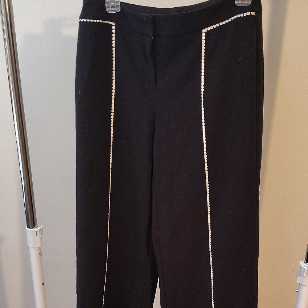 Alfani Black Pants with White Detailing